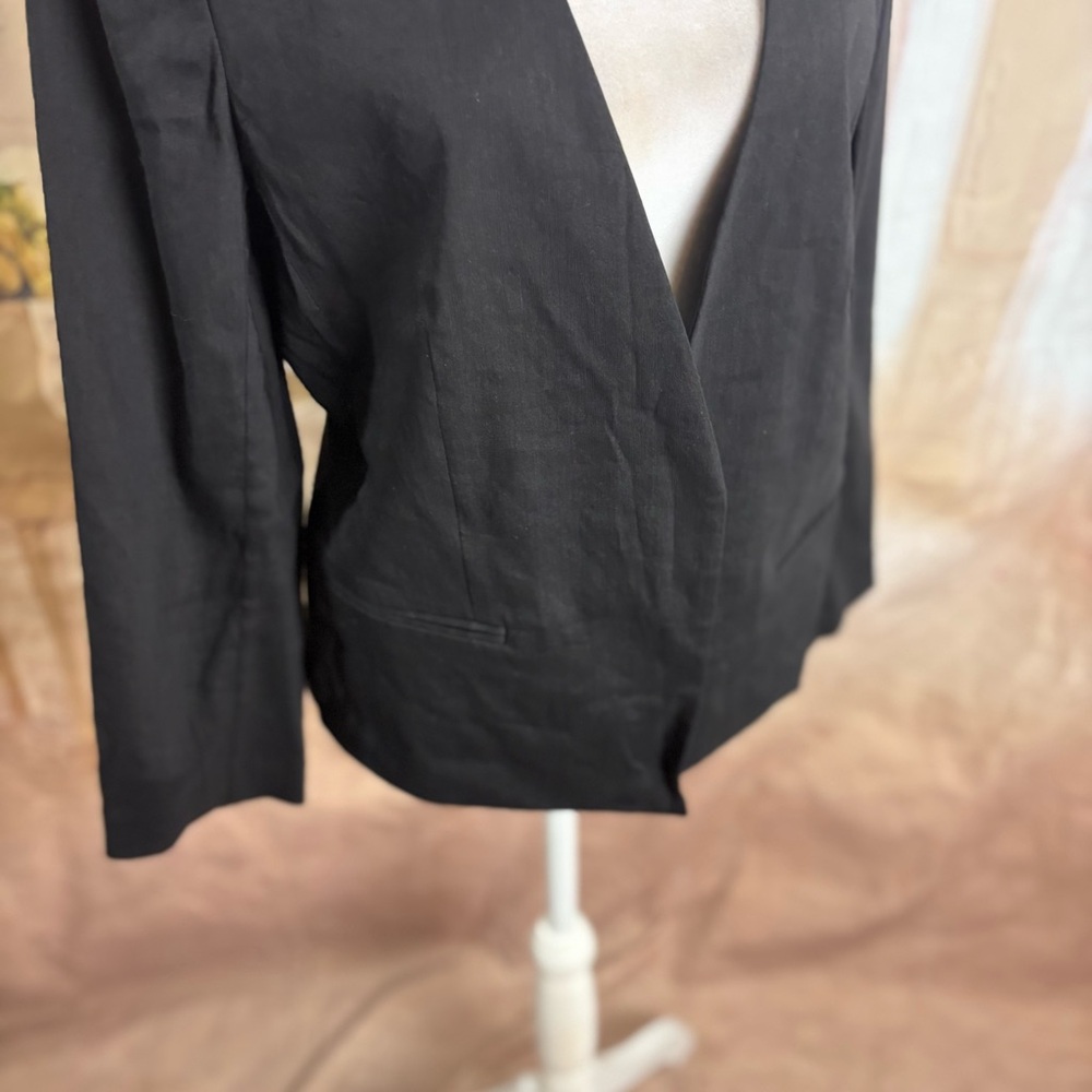 NEW Theory Women's linen Benefield Blazer Jacket - Picture 7 of 11